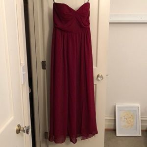 STUNNING burgundy floor length dress!!